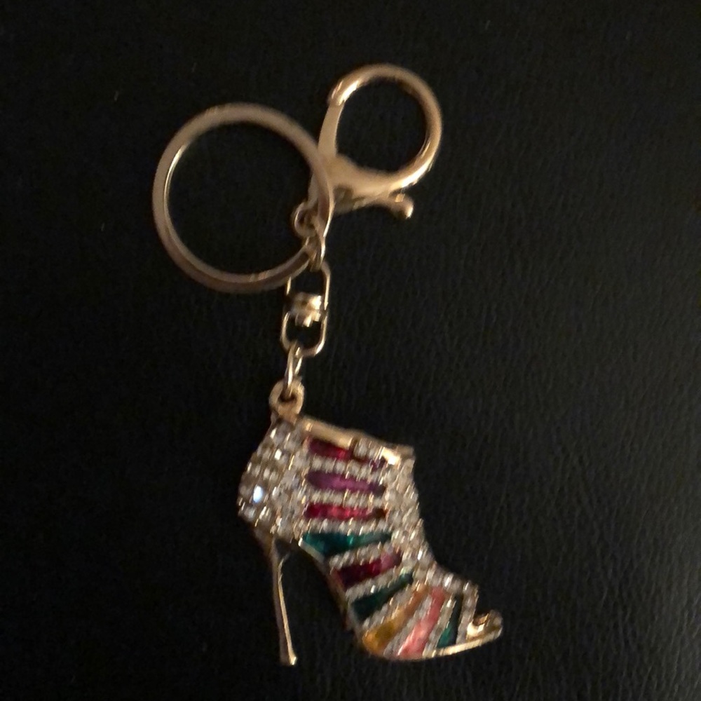 Multi Colored High Heel keychain/ purse clip.
